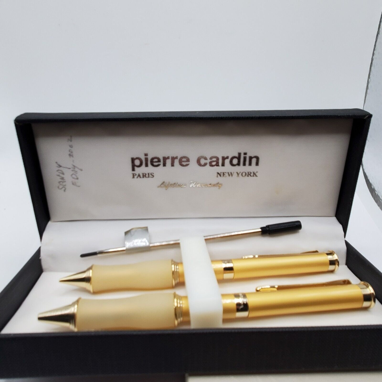 VINTAGE PIERRE CARDIN Pen Set Gold Tone in Original Box