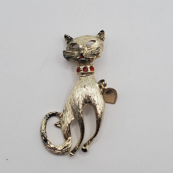 Antique cat brooch deals