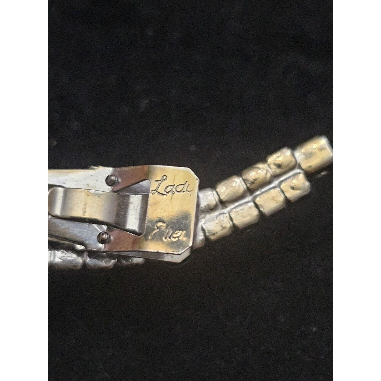 ANTIQUE LADY ELLEN Rhinestone Barrette Hair Clip Silver  display picture 1