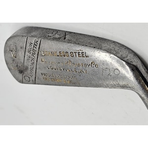 ANTIQUE GOLF CLUB Hillerich & Bradsby Co Grand Slam 9 Chipping Iron Approach Putter Collectible Golfing Memorabilia