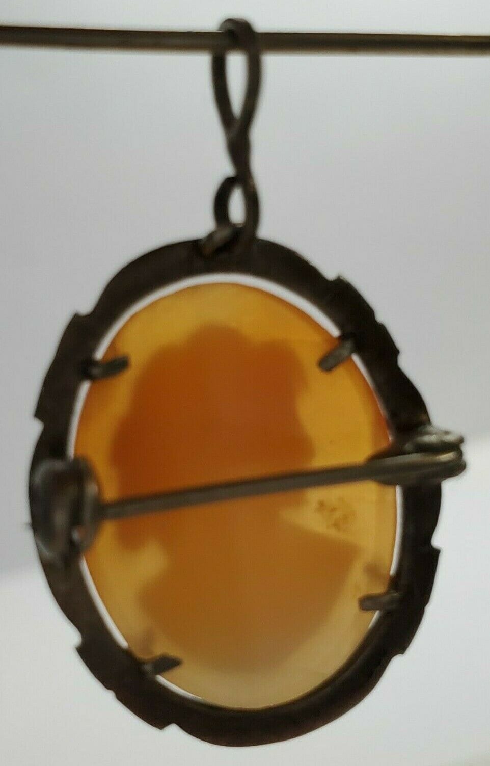VINTAGE CARVED CAMEO 800 Silver Pin Pendant Antique Jewelry - Etsy