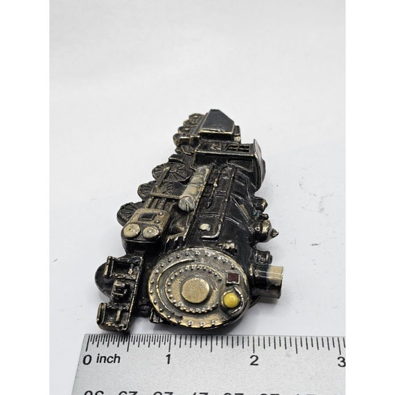 ANTIQUE TRAIN ENGINE Belt Buckle 3D Locomotive Co… - image 7