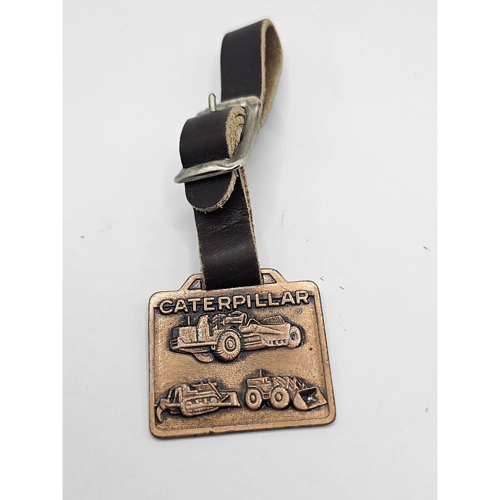 ANTIQUE CATERPILLAR POCKET Watch Fob C.A.T. Ohio Machinery Co Keychain