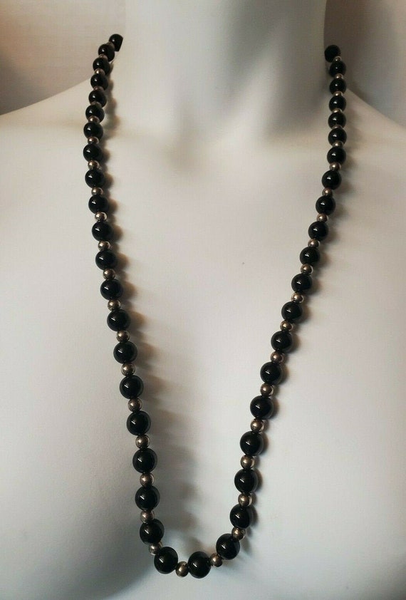 VINTAGE TIFFANY and COMPANY Sterling & Black Onyx 