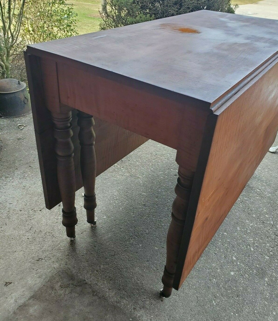 1850'S TIGER MAPLE 6 Gateleg Drop Leaf Table Antique Etsy