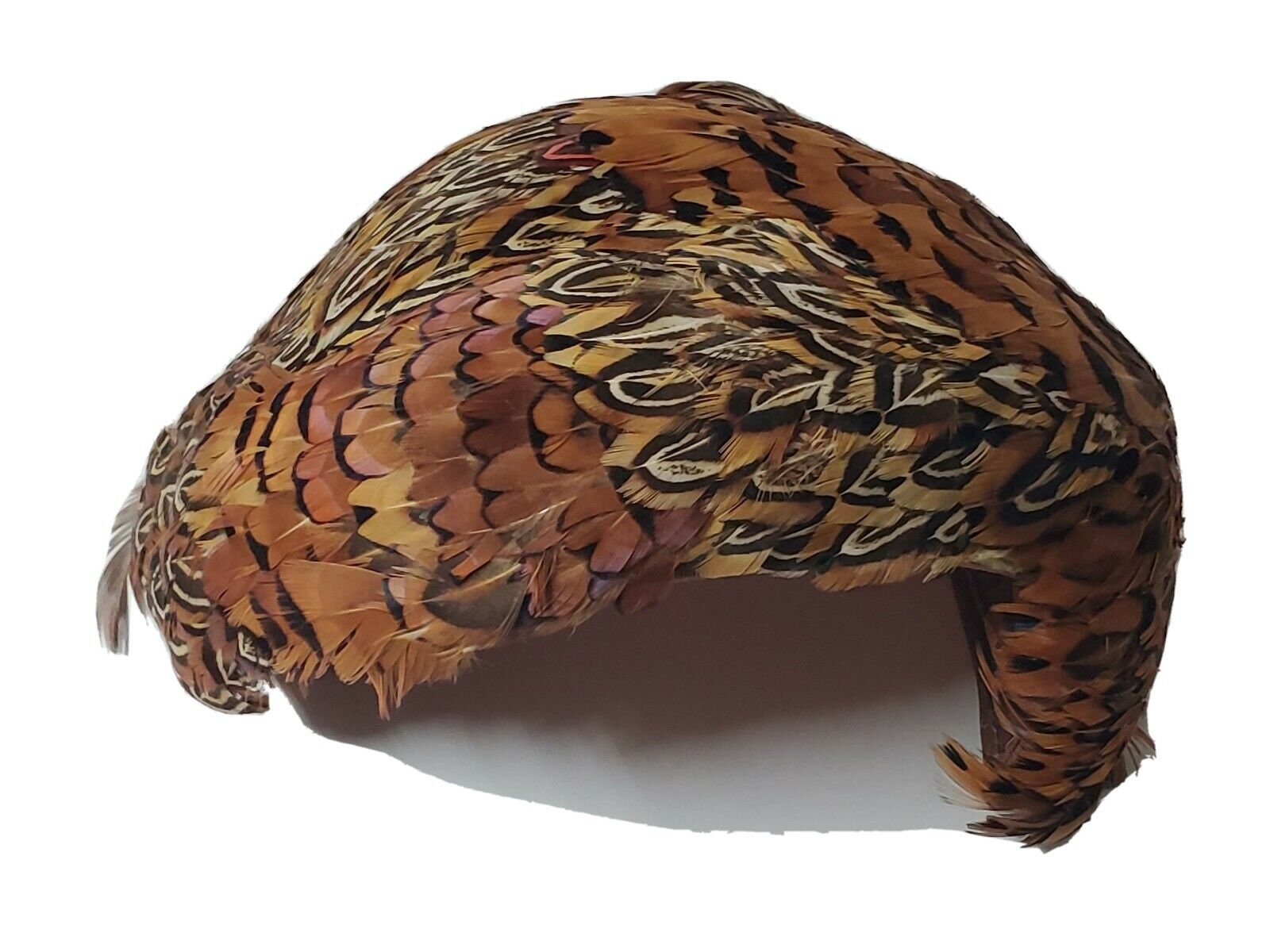 VINTAGE PHESANT PEACOCK Feather Hat Stunning Antique  display picture 1
