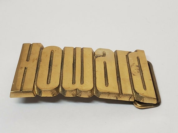 VINTAGE HOWARD BELT Buckle Solid Brass - image 6