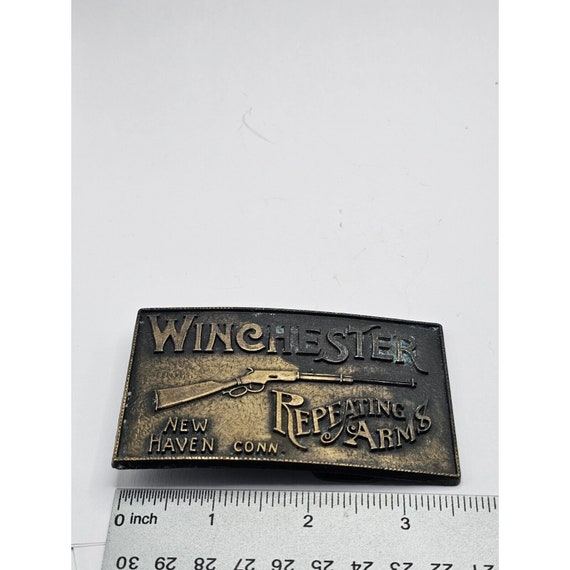 ANTIQUE WINCHESTER RIFFLE Belt Buckle Repeating A… - image 3