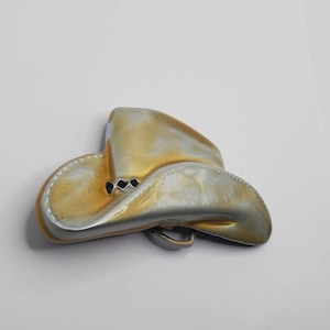 VINTAGE COWBOY HAT Belt Buckle Signed Collectible Buckle Western Bely Buckle