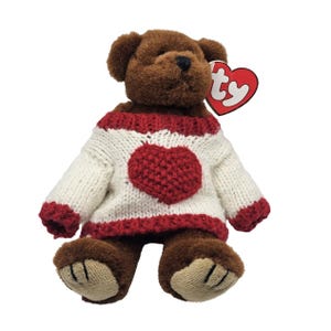 RARE VINTAGE TY Beanie Baby Casanova Bear Retired Brown Bear 1993 Collectible Toy Memorabilia
