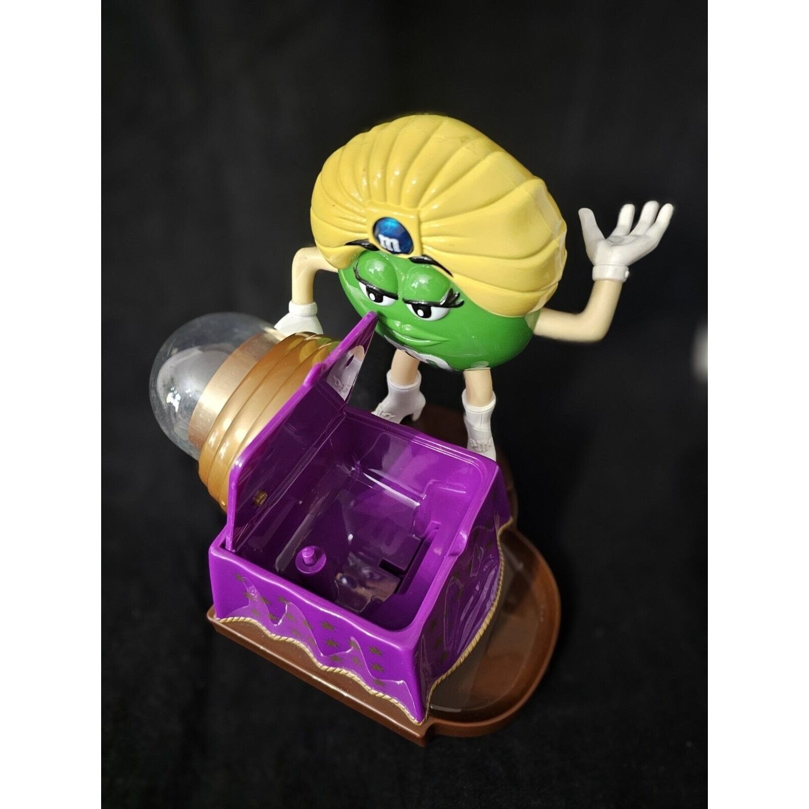 VINTAGE M&M PEANUT Green Candy Fortune Teller Dispenser Mars