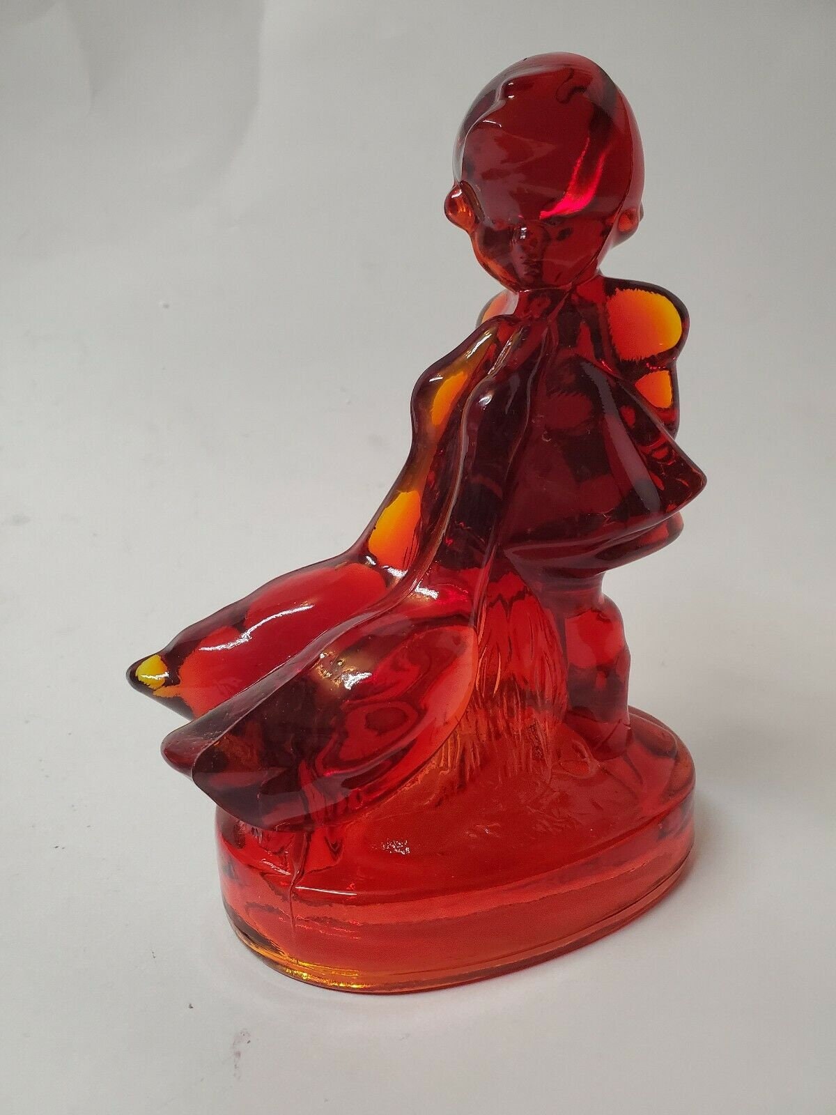 Figurines & Knick Knacks LE Smith Amberina Glass Girl with Geese ...
