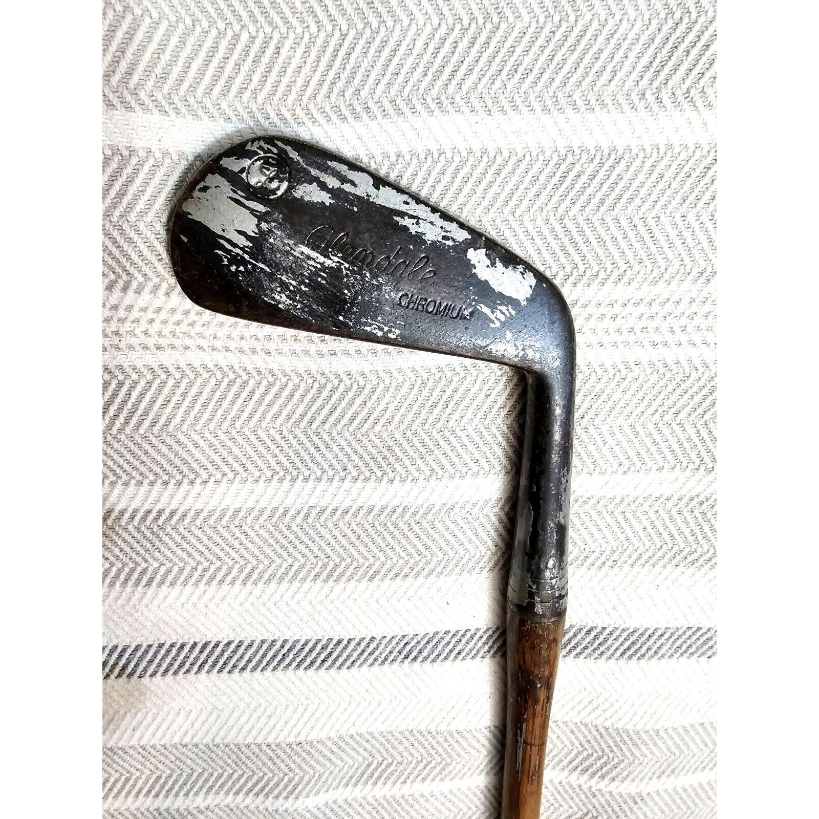 ANTIQUE GLENDALE CHROMLIN Putter Golf Club Hickory Wood Shaft