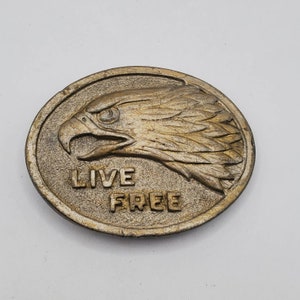 VINTAGE AMERICAN EAGLE Live Free 3D Collectible Estate Accessories