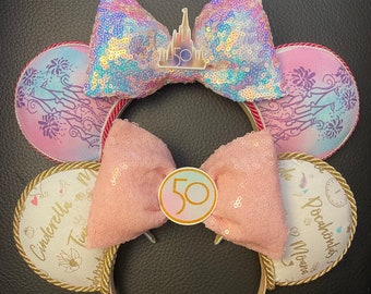 Disney 50th anniversary inspired princess castle ears