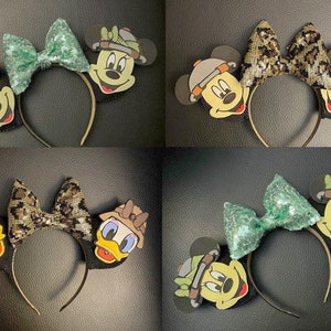 Mickey, Minnie, Donald, daisy, Safari, Jungle cruise mouse ears