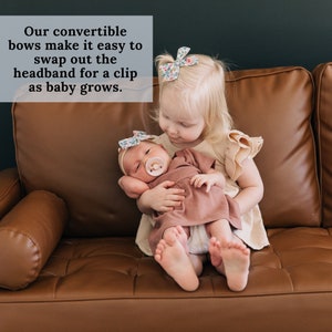 Lavender Gauze Baby and Toddler Hair Bow | Light Purple Baby Bow | Little Bare Buns image 4
