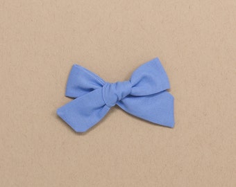 Periwinkle Blue Baby and Toddler Hair Bow | Little Bare Buns
