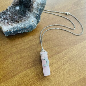 Rose quartz necklace