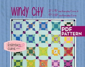 Windy City, an Everyday Curve quilt by Everyday Stitches