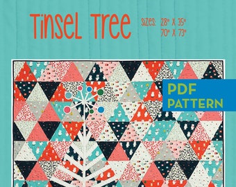 Tinsel Tree Quilt PDF Pattern by Everyday Stitches (wallhanging or throw size)
