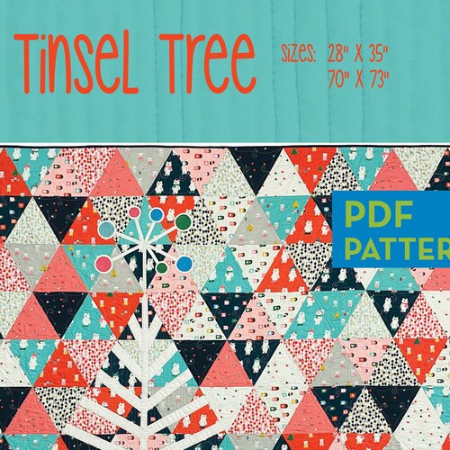 Tinsel Tree Quilt PDF Pattern by Everyday Stitches Etsy