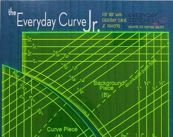 Everyday Curve Jr. Template Set for use with Everyday Curve Jr. Quilt Patterns by Everyday Stitches