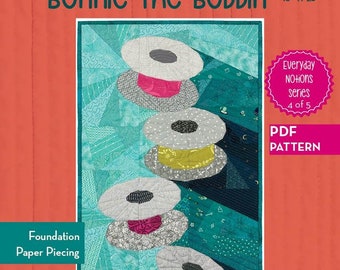 Foundation Paper Piecing Pattern PDF | Bonnie the Bobbin | Sewing Room Wall Hanging Quilt | Digital Download