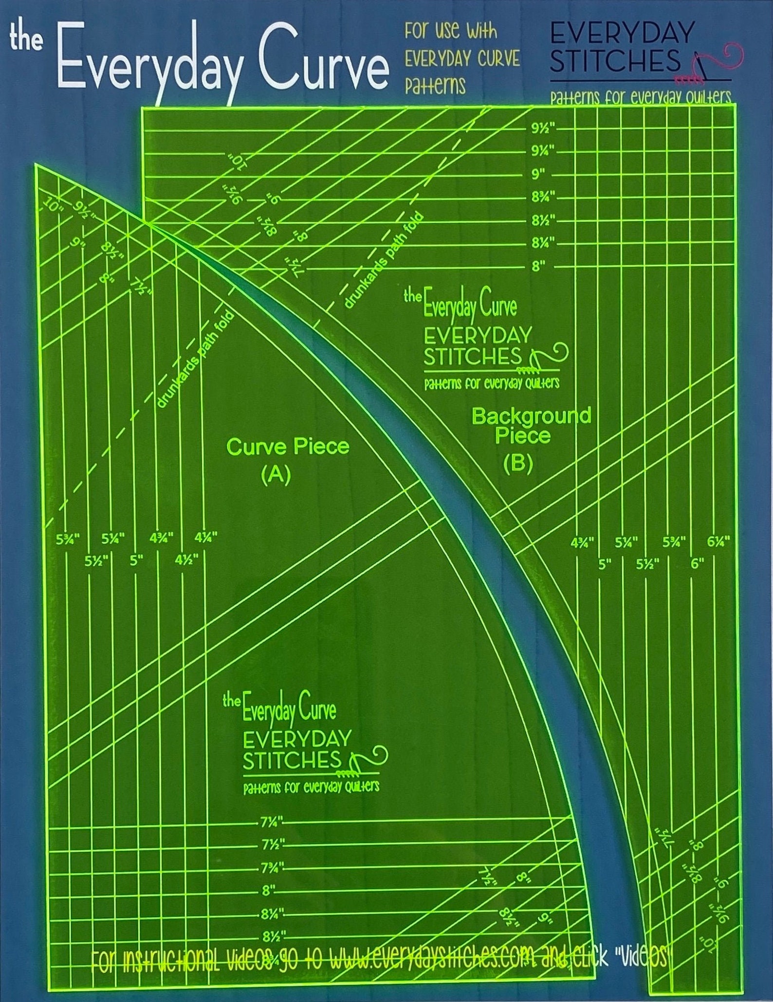 Everyday Curve Template Set for Use With Everyday Curve Quilt Patterns ...