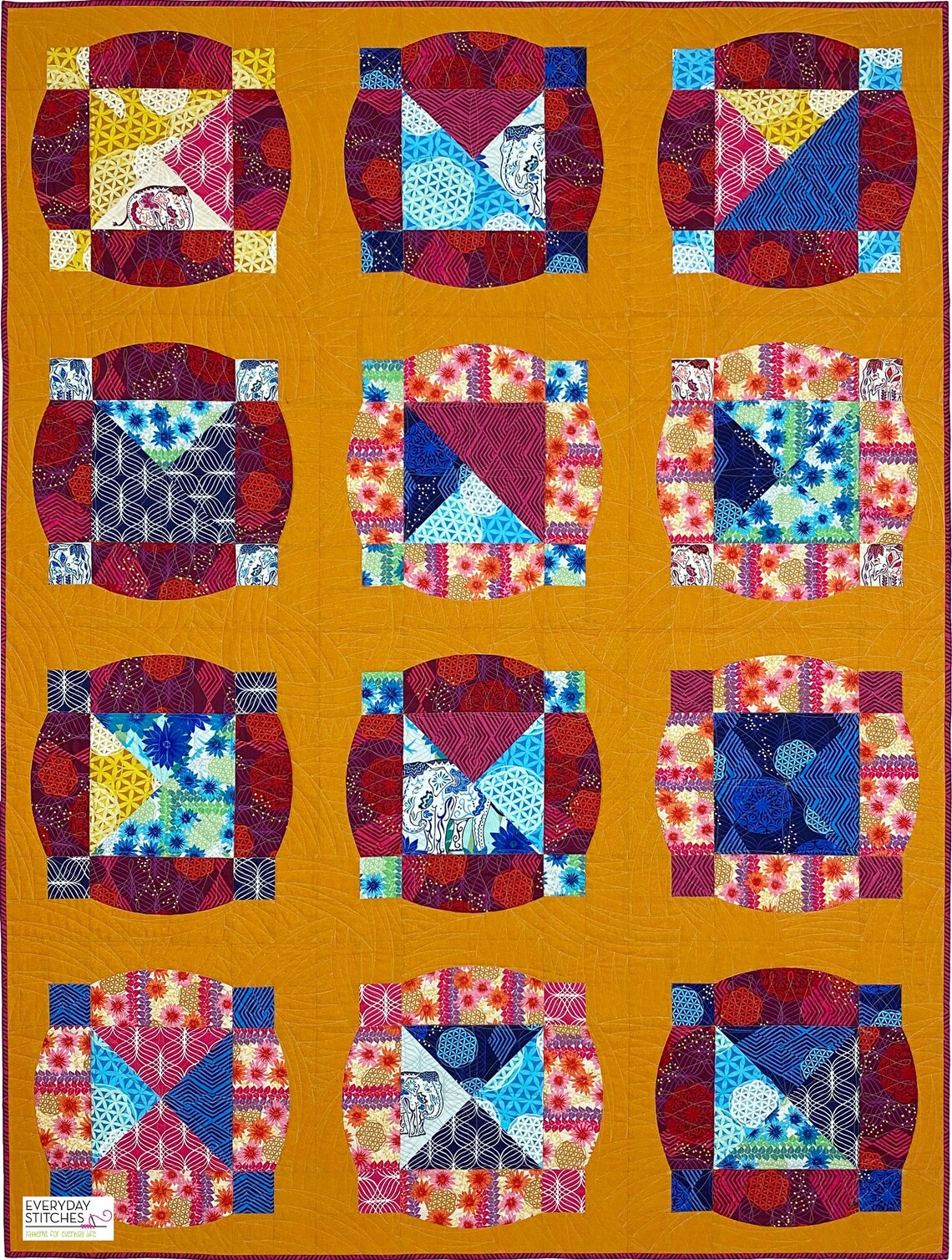 Circle Time by Everyday Stitches Curved Pieced Quilt Pattern Etsy