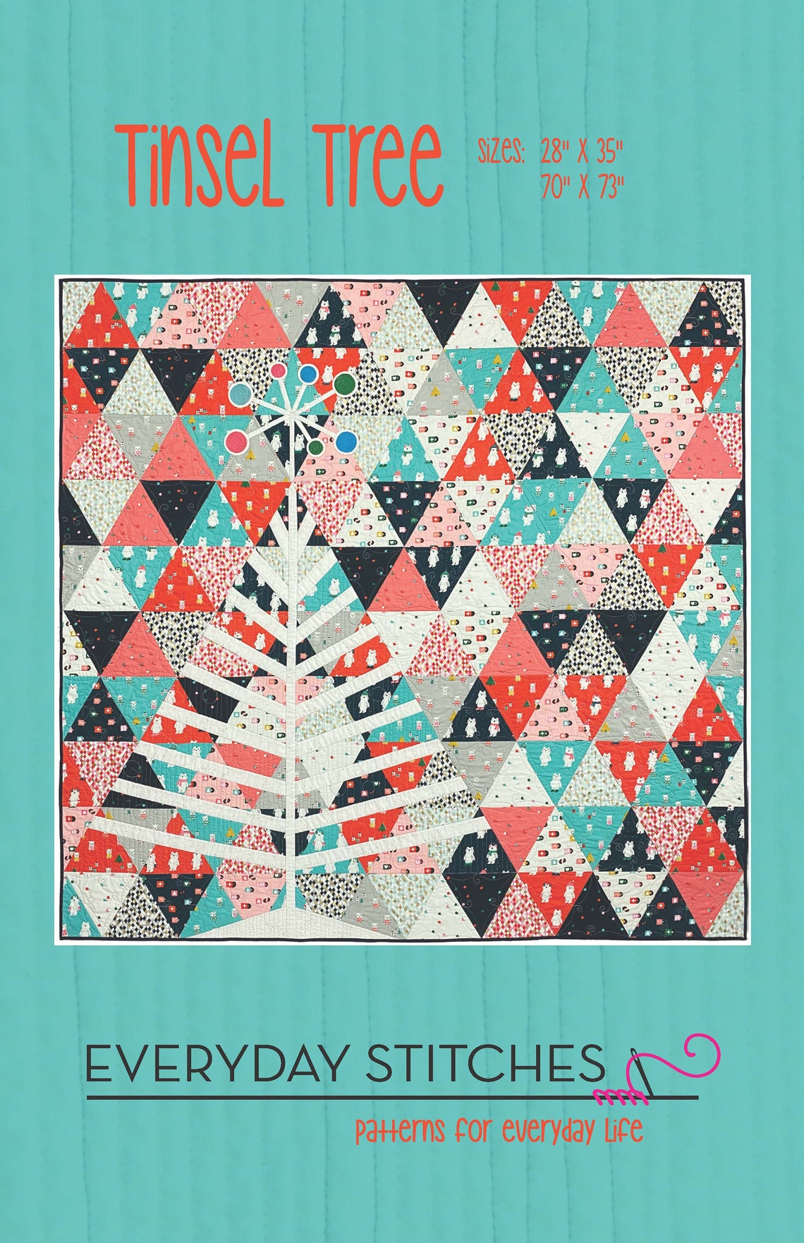 Tinsel Tree Quilt Pattern by Everyday Stitches Etsy