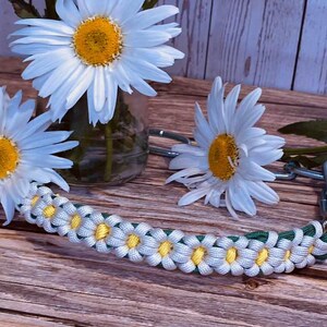 Handcrafted Daisy Paracord Goat Show Chain Collar image 5