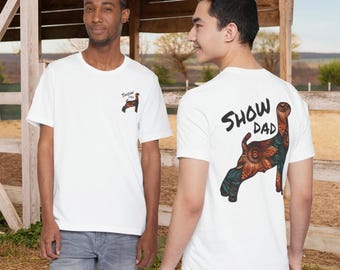 Show Dad floral leather silhouette market goat T-Shirt | Dad shirt