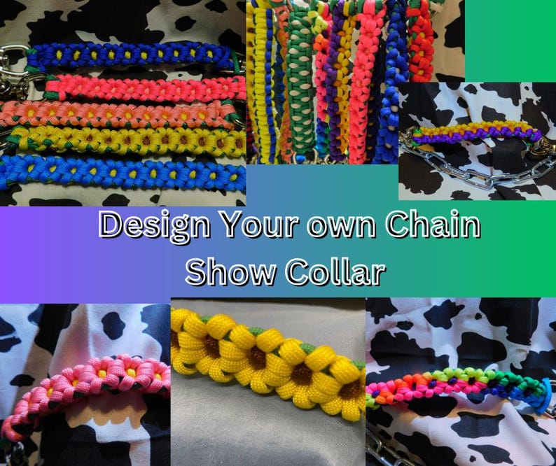 Design Your Own Goat Show Chain Collar – Custom Paracord Creation bild 1