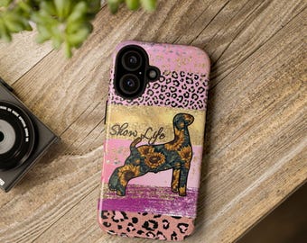 Show Life Goat Silhouette Phone Case | Pink Gold Leopard FFA 4H Market Livestock