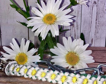 Handcrafted Daisy Paracord Goat Show Chain Collar