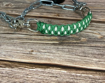 Handcrafted Solomon's Dragon Braid Paracord Goat Show Chain Collar