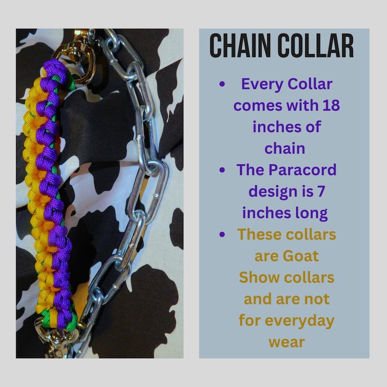 Design Your Own Goat Show Chain Collar – Custom Paracord Creation bild 11