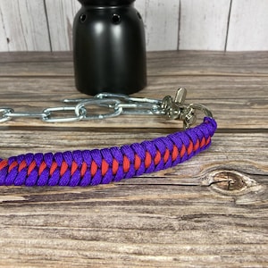 Handcrafted Dragon's Teeth Braid Paracord Goat Show Chain Collar