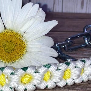 Handcrafted Daisy Paracord Goat Show Chain Collar image 2