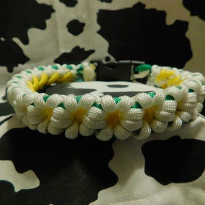 Handcrafted Daisy Paracord Goat Collar