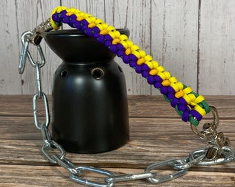 Handcrafted Johnny Jump-Up Paracord Goat Show Chain Collar