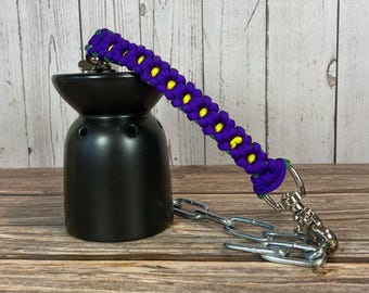 Handcrafted Viola Flower Paracord Goat Show Chain Collar