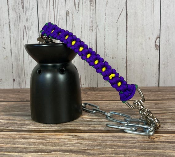 Handcrafted Viola Flower Paracord Goat Show Chain Collar