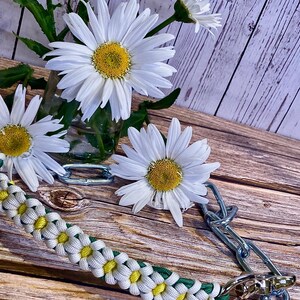 Handcrafted Daisy Paracord Goat Show Chain Collar image 3