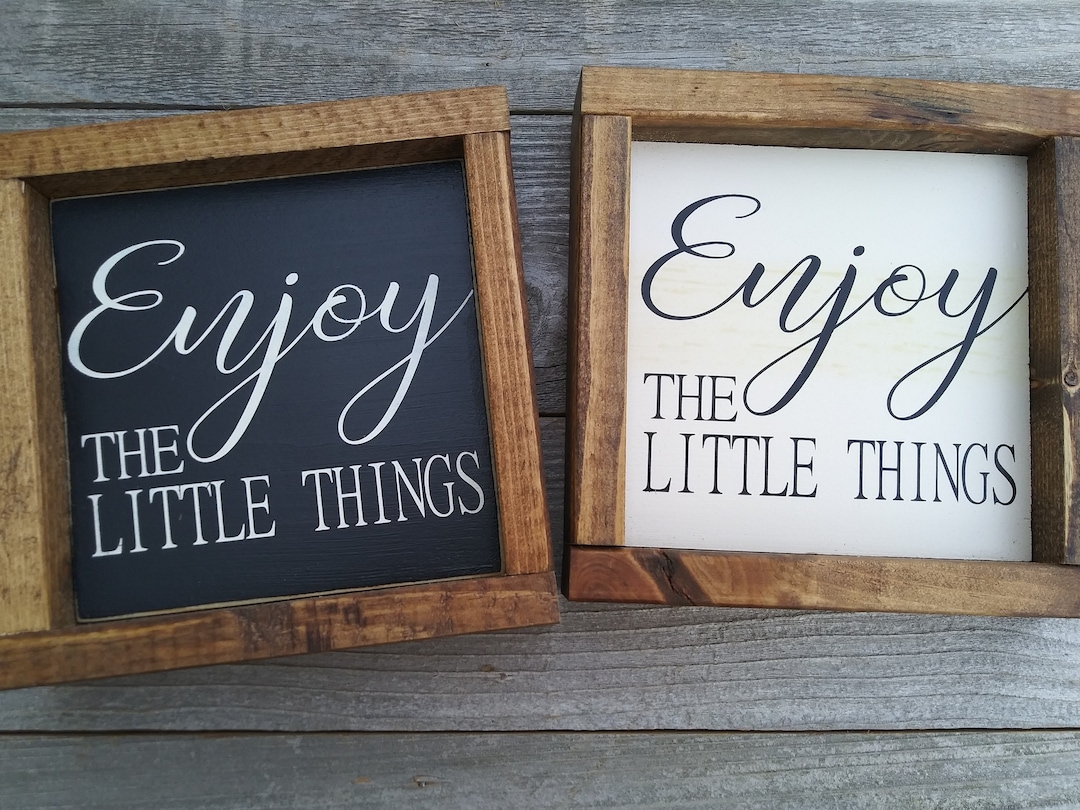 Rustic Enjoy Sign Enjoy the Little Things Rustic Wood Framed Sign - Etsy