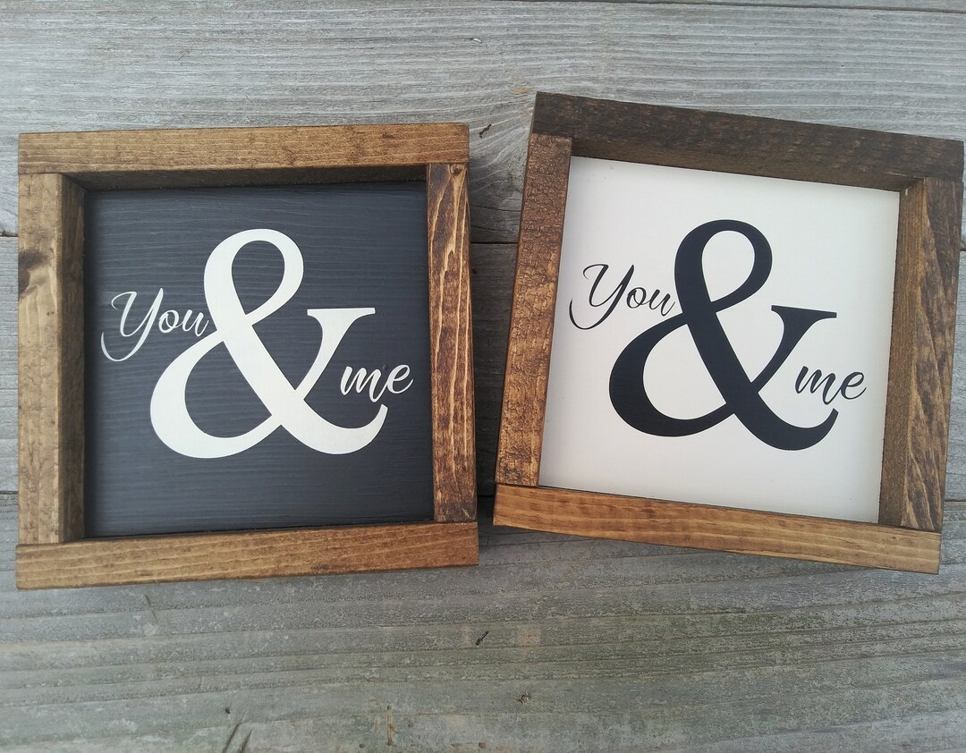 Rustic Sign Me You & Me Rustic Framed Sign - Etsy