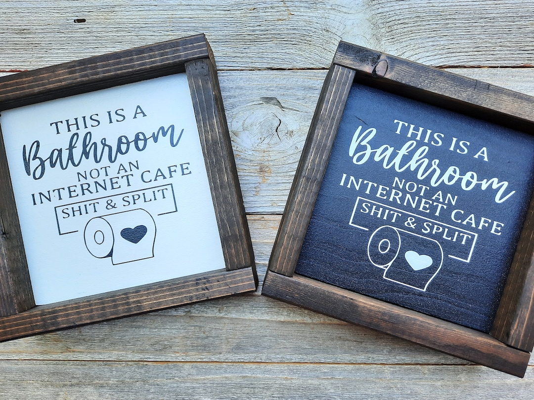 Targa In Metallo Per Bagno Targa In Metallo Divertente Per Bagno 'This Is A Bathroom Not An Internet Cafe' - 20,3x30,5 Cm Decorazione Per Porta Bagno