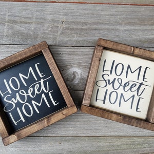 Home Sweet Home - Holz gerahmt Mini Zeichen