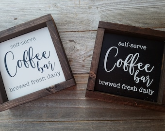 Cafetería Rustic Wood Framed Mini Sign